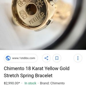 Vintage Chimento 7.5" 18K Gold Woven Textured Brai